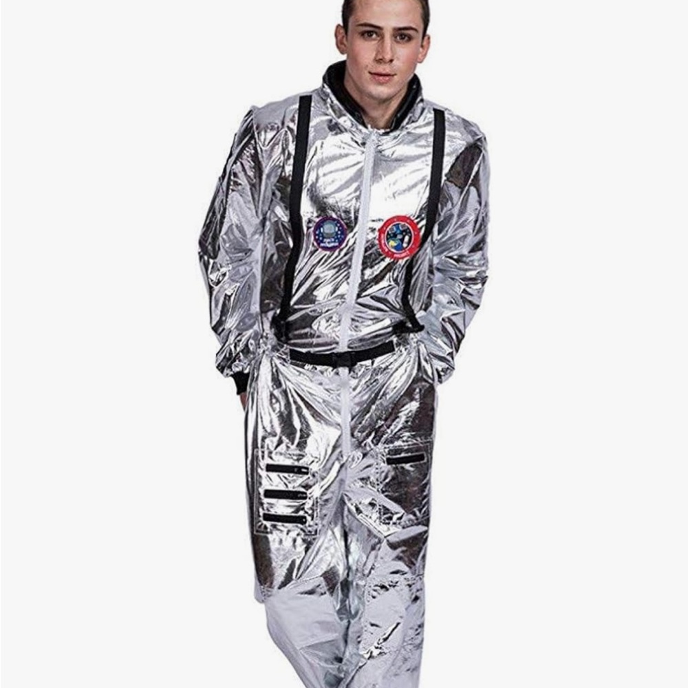 Silver Performance Jacket with Futuristic Design